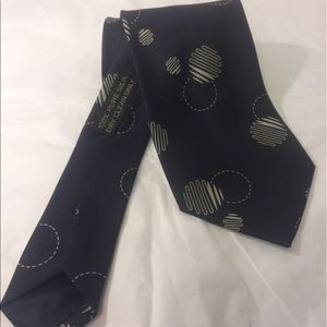 Giorgio Armani Black Print Silk Tie